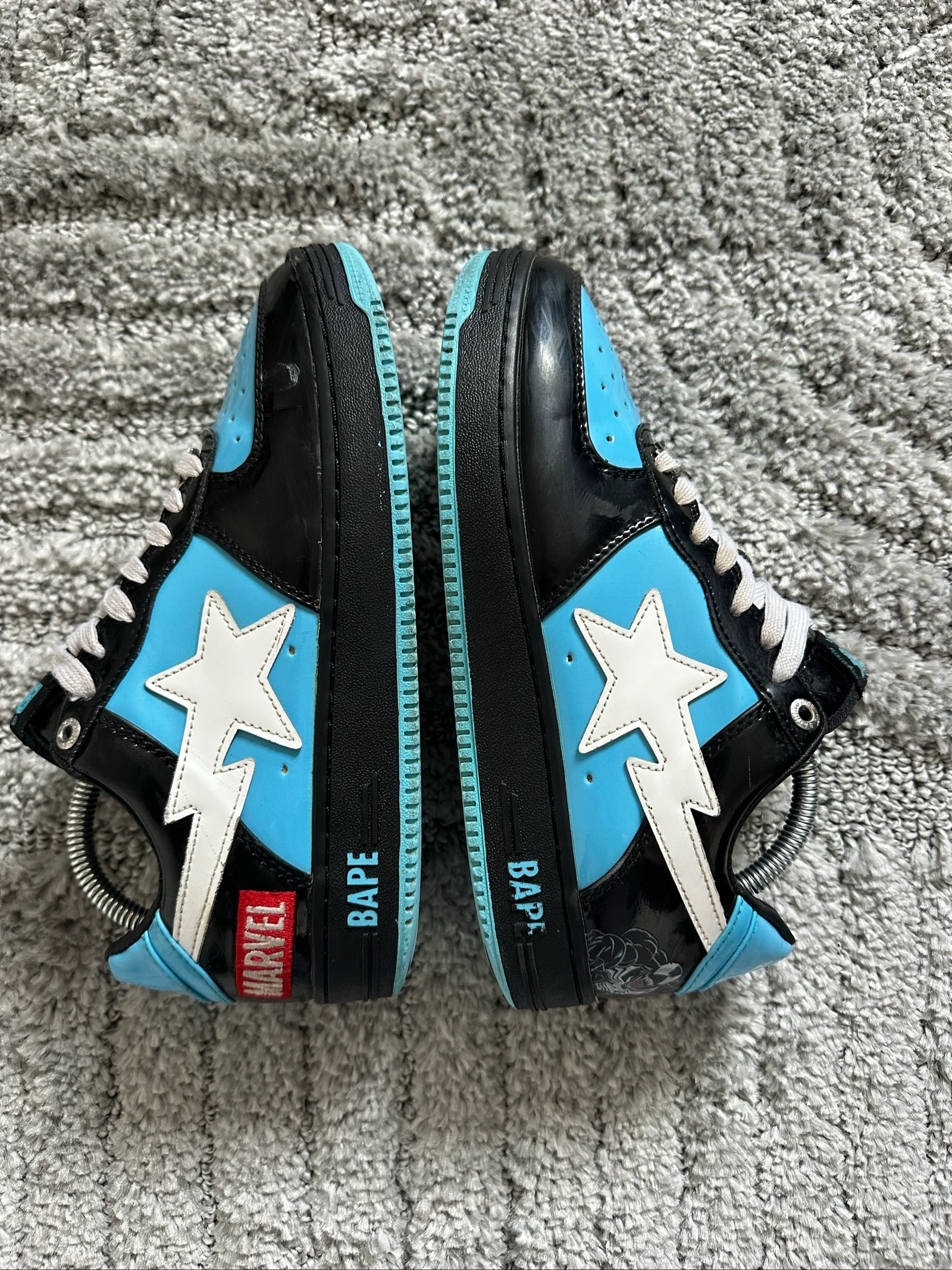 Bape | Bape x Marvel Preto & Azul | Tamanho 40 – photo 8